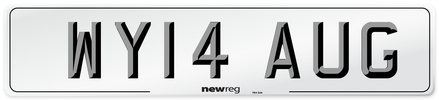 WY14 AUG Number Plate from New Reg